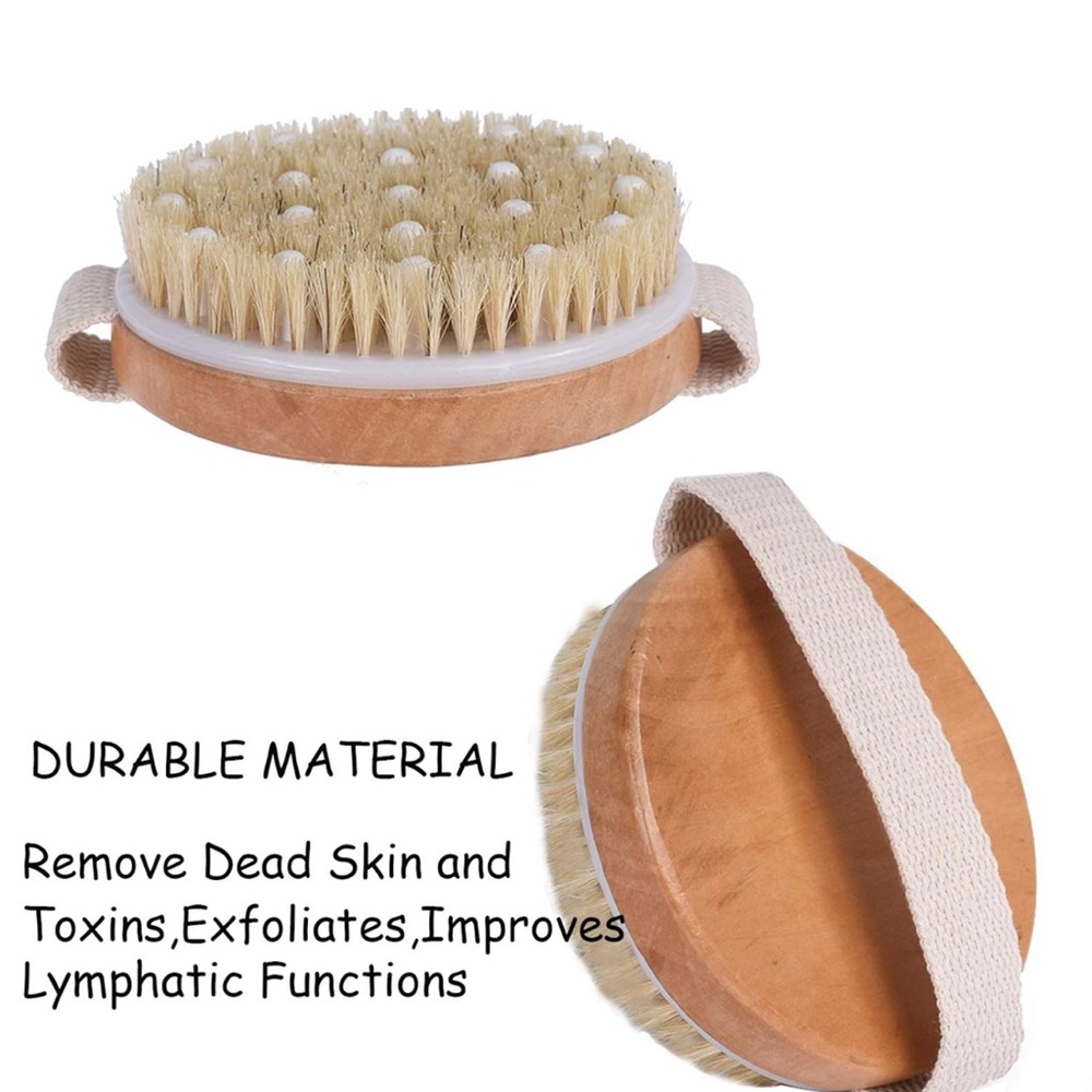 Bath Body Brush Shower Back Scrubber with Wall Hook,Dry Brushing Body Brush